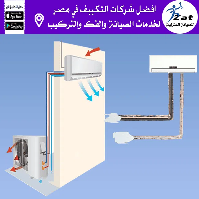 تطويل مواسير التكييف حدائق اكتوبر